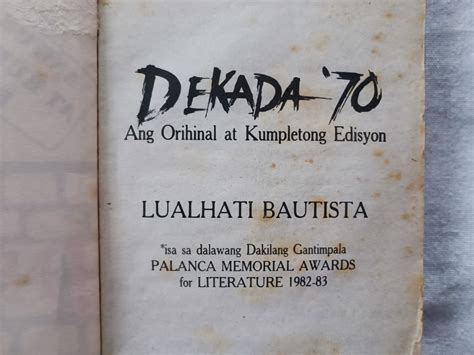 Why Filipinos Should Read: ‘Dekada ‘70’ by Lualhati .